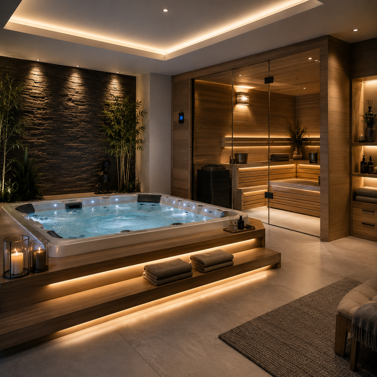Soluzioni Wellness & Spa con sauna e idromassaggio Barcella