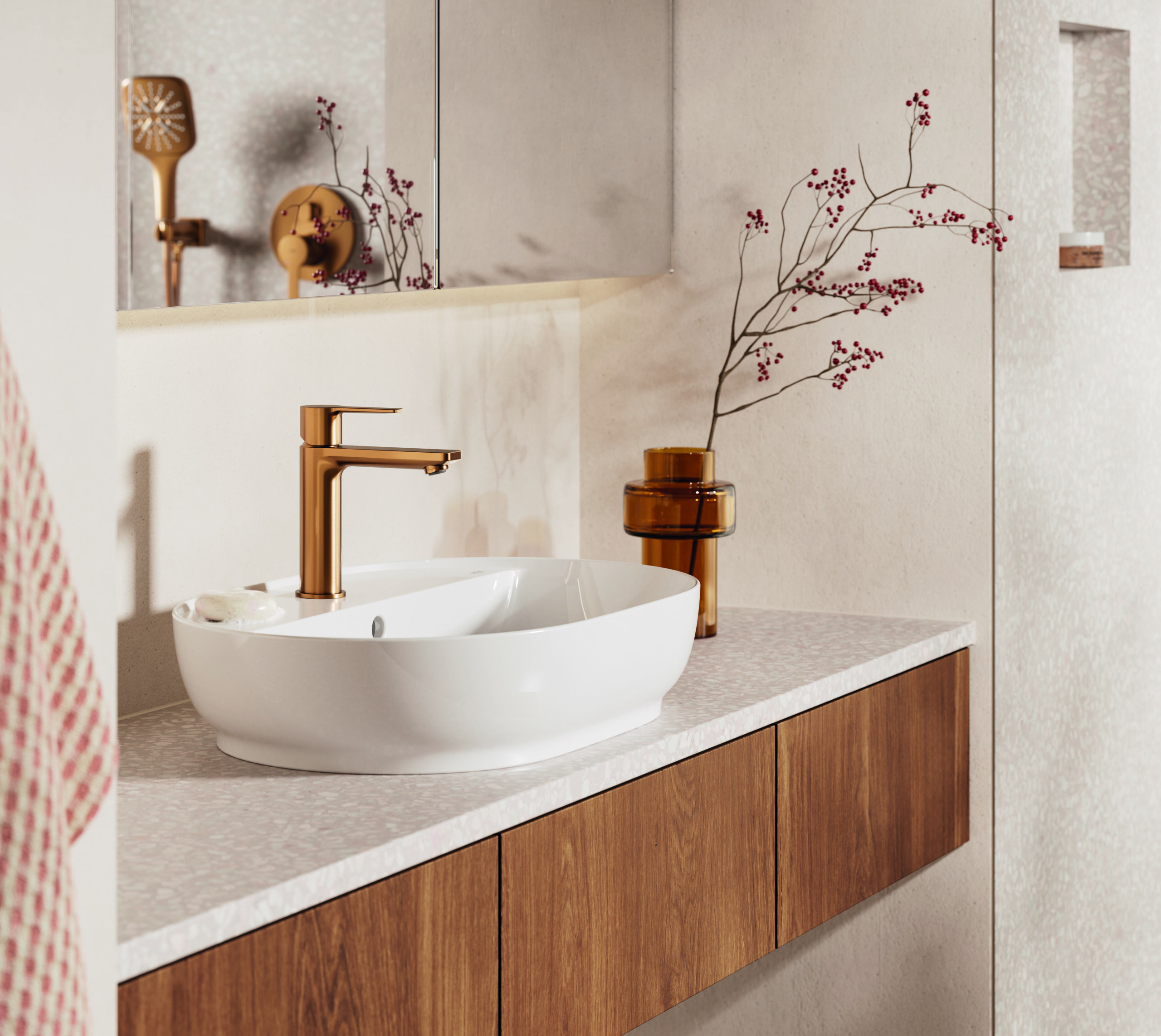 GROHE Lineare in finitura Oro Rosa Spazzolato