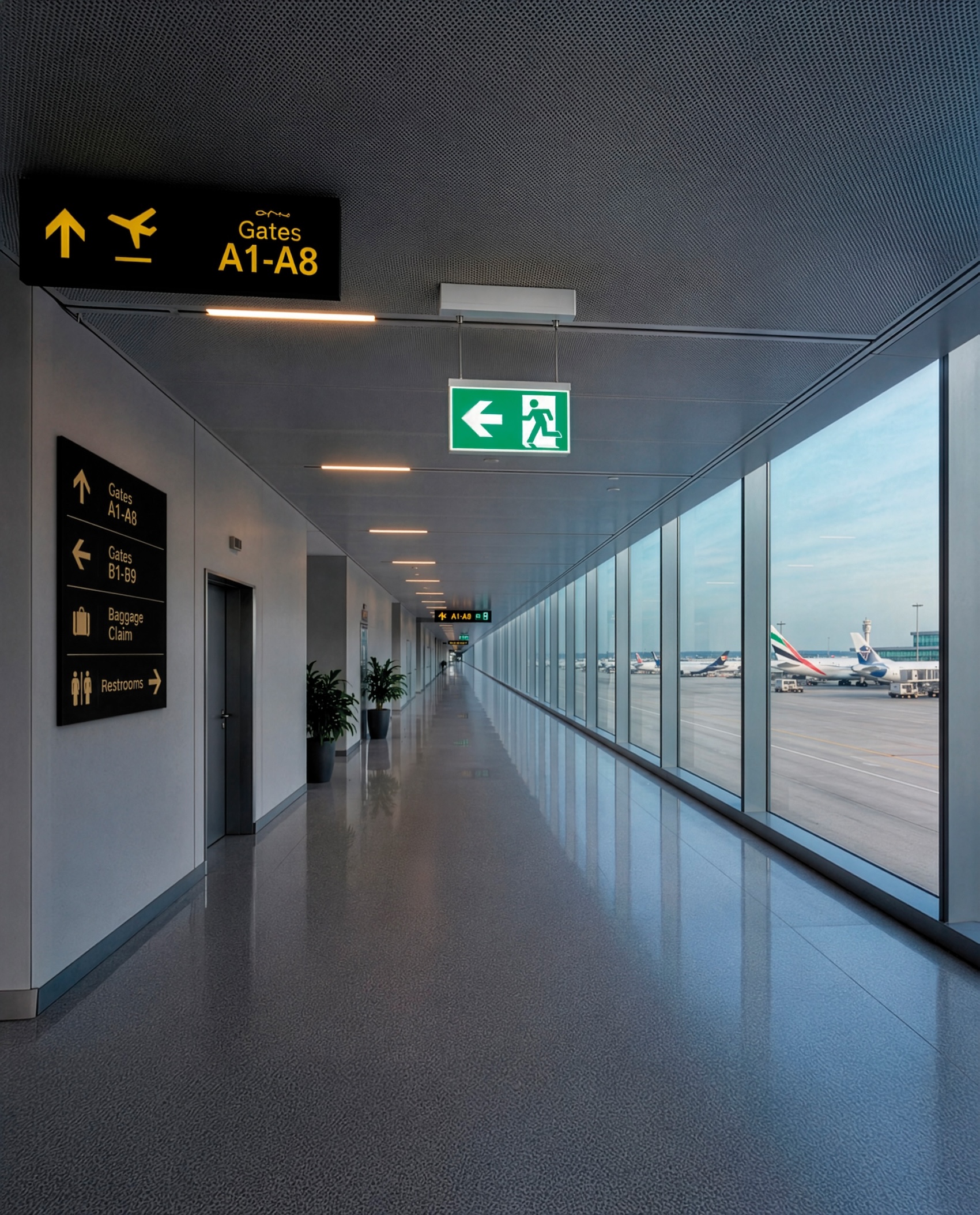 Beghelli EXIT PRO installata in aeroporto
