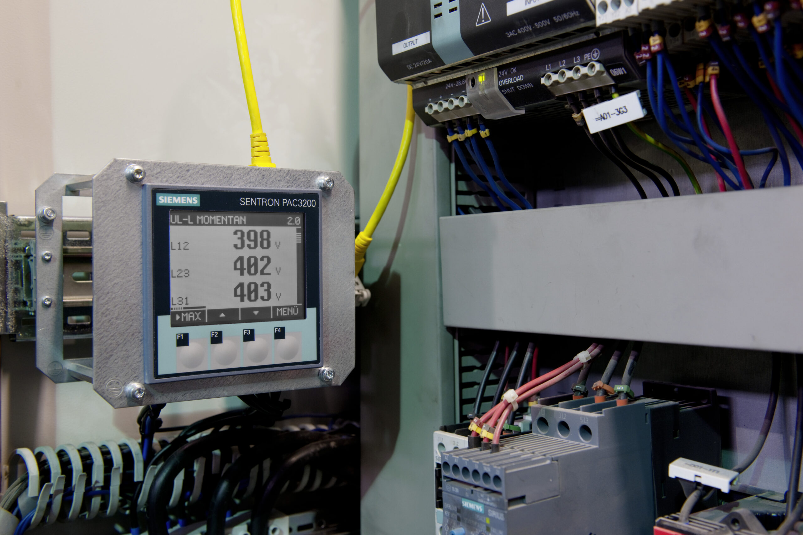 SENTRON PAC Siemens installato in un quadro elettrico
